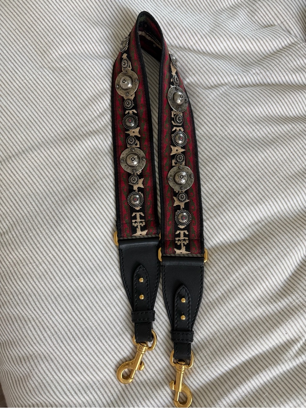 Dior Embellished Canvas Strap